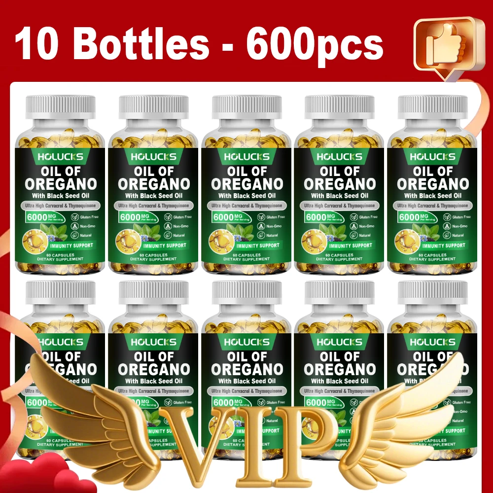 

[10 флаконов] 6000 мг масла орегано в мягких капсулах, снимает вздутие живота и метеоризм, улучшает пищеварение, поддерживает иммунитет, способствует клеточной активности.