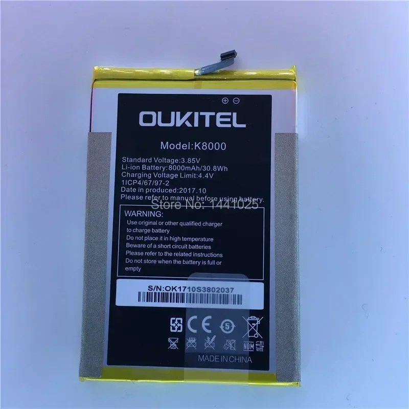 В наличии для аккумулятора OUKITEL K8000 8000 мАч Новая дата производства Длительное время ожидания Высокое качество для аккумулятора OUKITEL