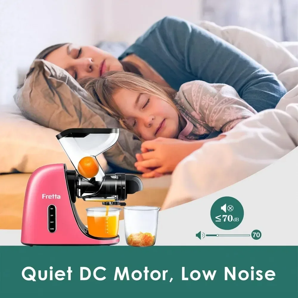 

Slow Juicers, Cold Pressed Juicer Machine with 3-inch Large Feeding Chute,Masticating Juicer Machines Vegetable and Fruit,BPA Fr