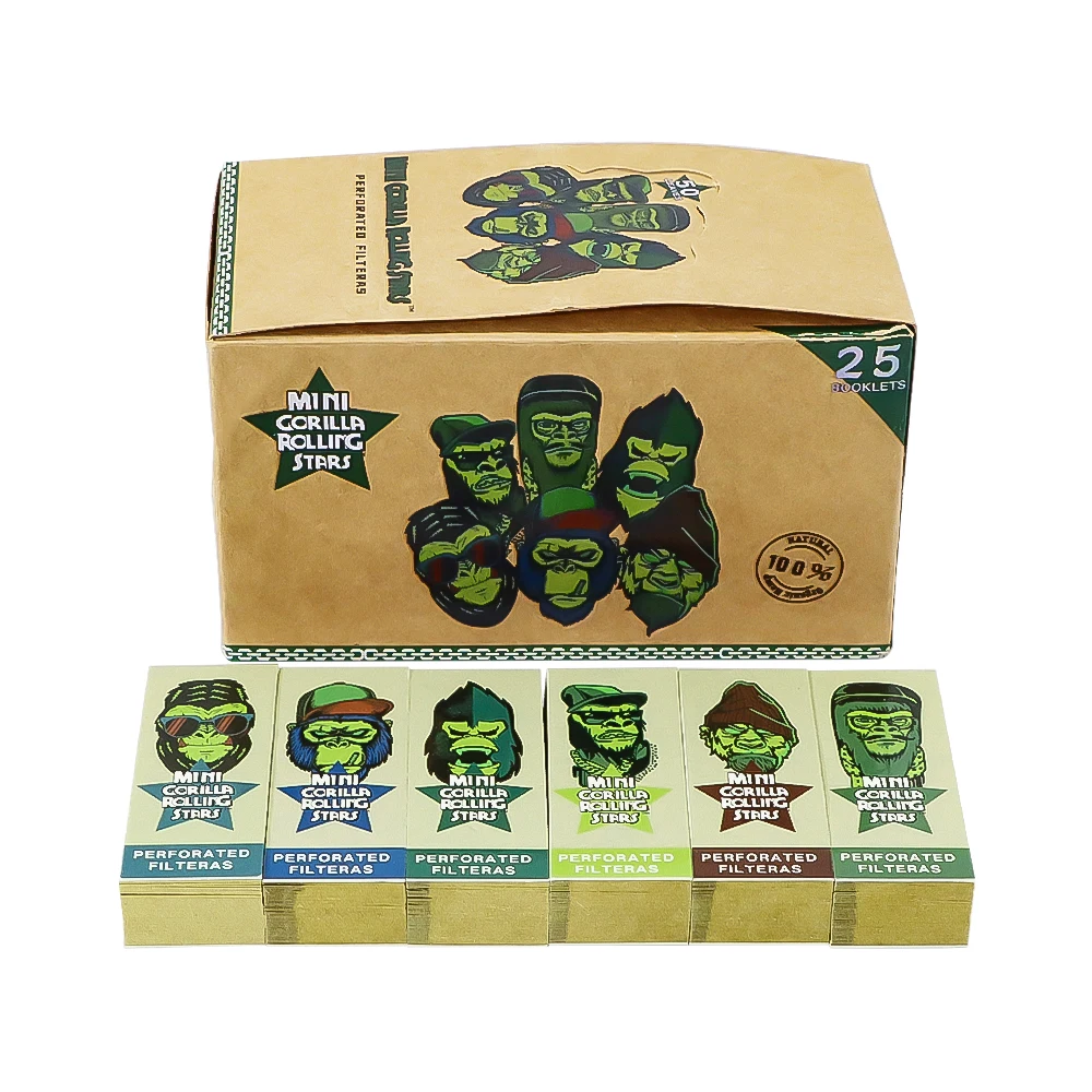 Rolling Paper Filter Tips nozzle 50 leaves 45*18MM printed pattern Color Unrefined