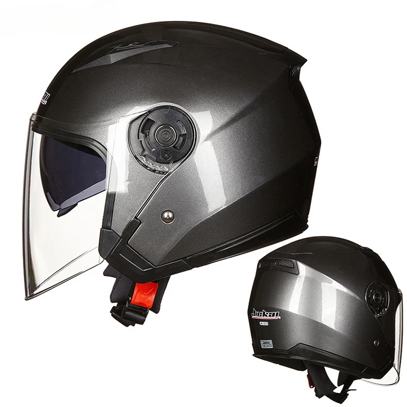 Electric Scooter Adults Semi-Open Helmets Men Women Four Seasons Anti-fog Double Lens Helmet with Sun Visor Helmets Motorcycle