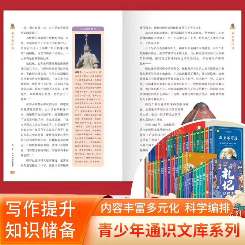 World Literature Classics Collection: General Knowledge Library for Teens & Elementary Students, Portable Reading Books