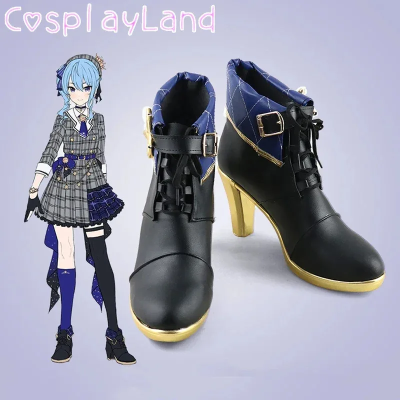 

NewVtuber hoshijapan Suisei cosplay boots leather shoes cosplay shoes Halloween party shoes for women high heel shoes2025