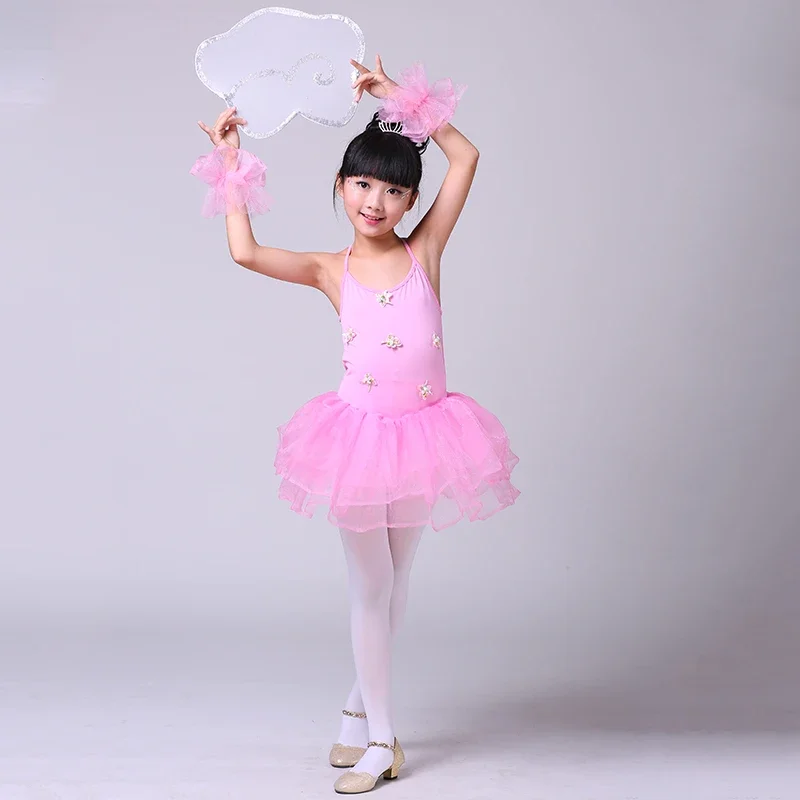 Disfraz de actuación de baile para niños, ropa de práctica de baile de Ballet para niñas, tutú de guardería, ropa de actuación de escenario