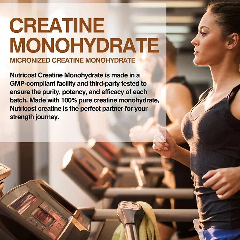 Creatine Monohydrate - Supports Muscle, Energy and Cognitive Function, Increases Lean Muscle Mass - Gluten Free