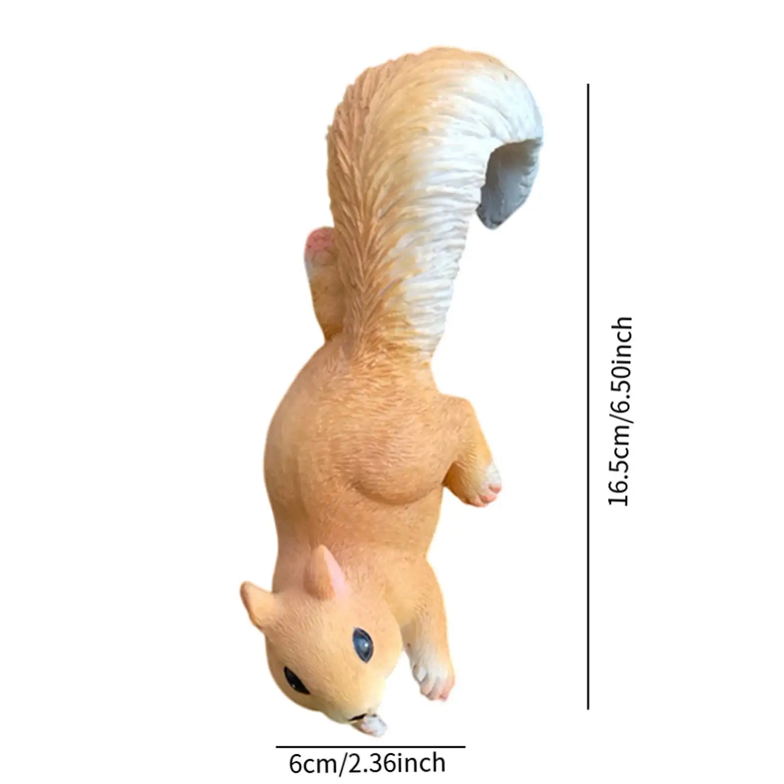 Garden Squirrel Statue Outdoor Squirrel Figurine Decor Simulated Adorable Ornament Sculpture for Courtyard Patio Backyard