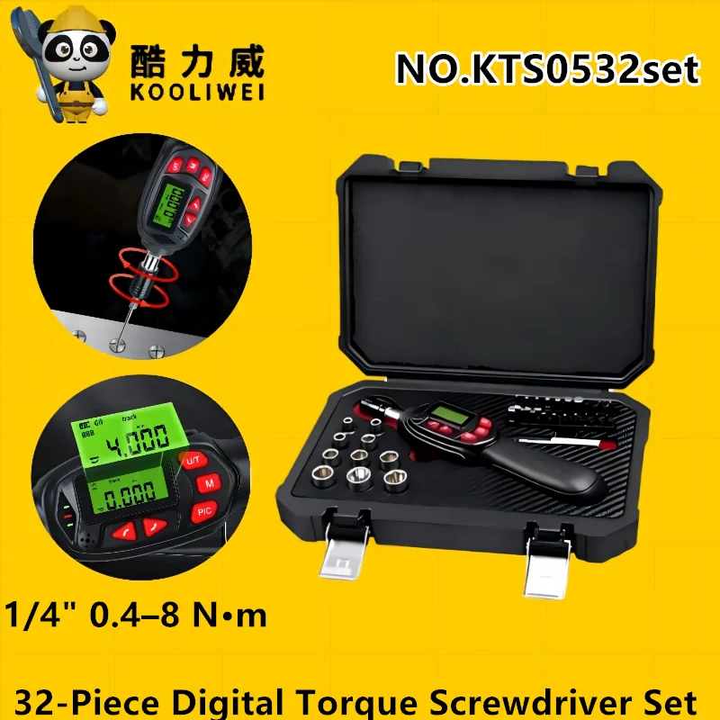 KOOLIWEI KTS0532set Digital Torque Screwdriver Set 1/4
