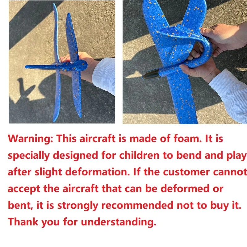 50CM Big Foam Plane Glider Hand Throw Airplane Light Inertial EPP Bubble Planes Outdoor Launch Kids Toys for Children Boys Gift