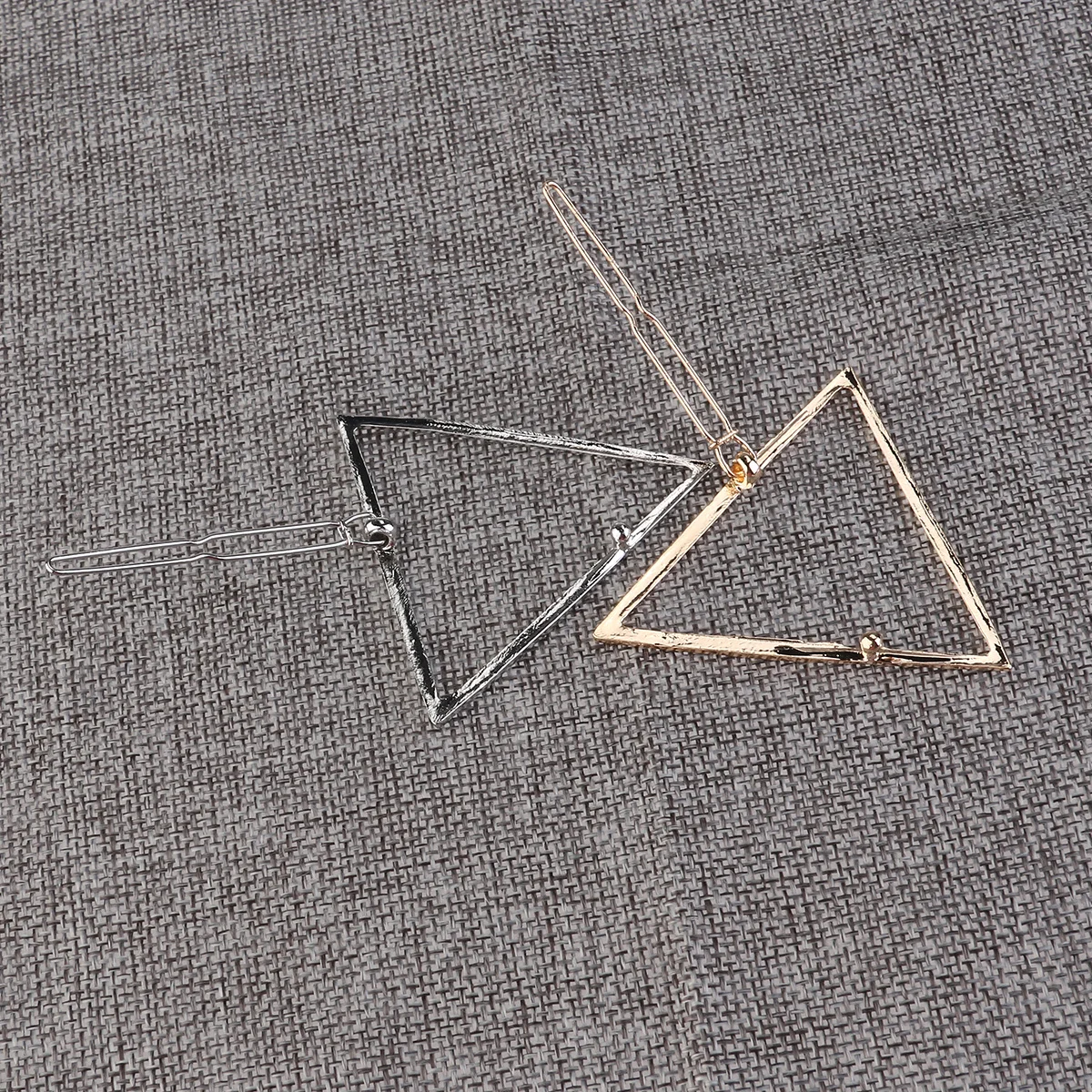 

Geometric Hairpin Metal Alloy Gold Silver 7Cm Hollow Triangle Women Party Wedding Hair Clip Accessory Statement