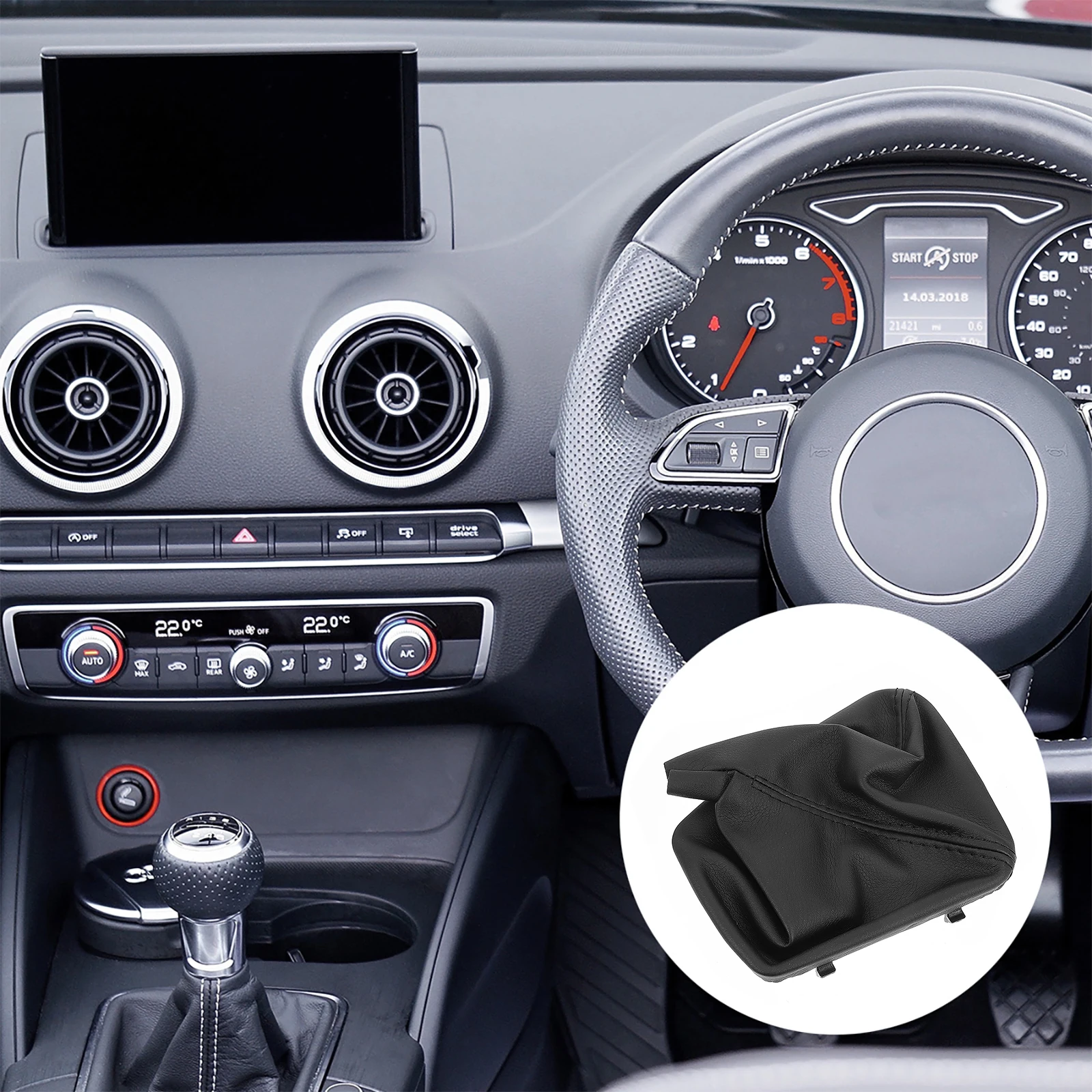 

Pu Handle Boot Knob Stick Protective Dust For Car Shifts Car Shifts Lever Handle Cover Stick Durable Cover