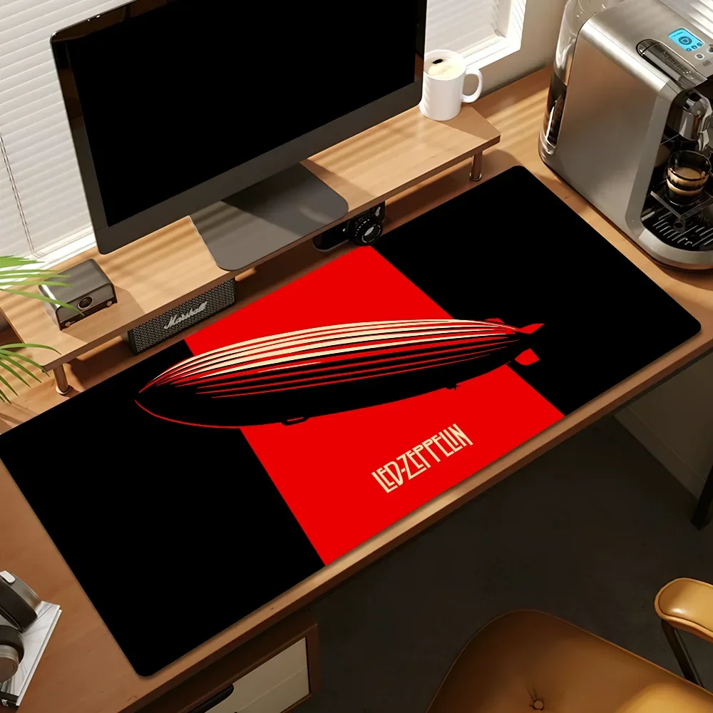 L-Led Z-Zeppelin Band für PC, große Mauspads, Schreibtisch-Gaming-Mauspad, genähte Kanten, rutschfeste Gummiunterseite, verlängerte Mauspads