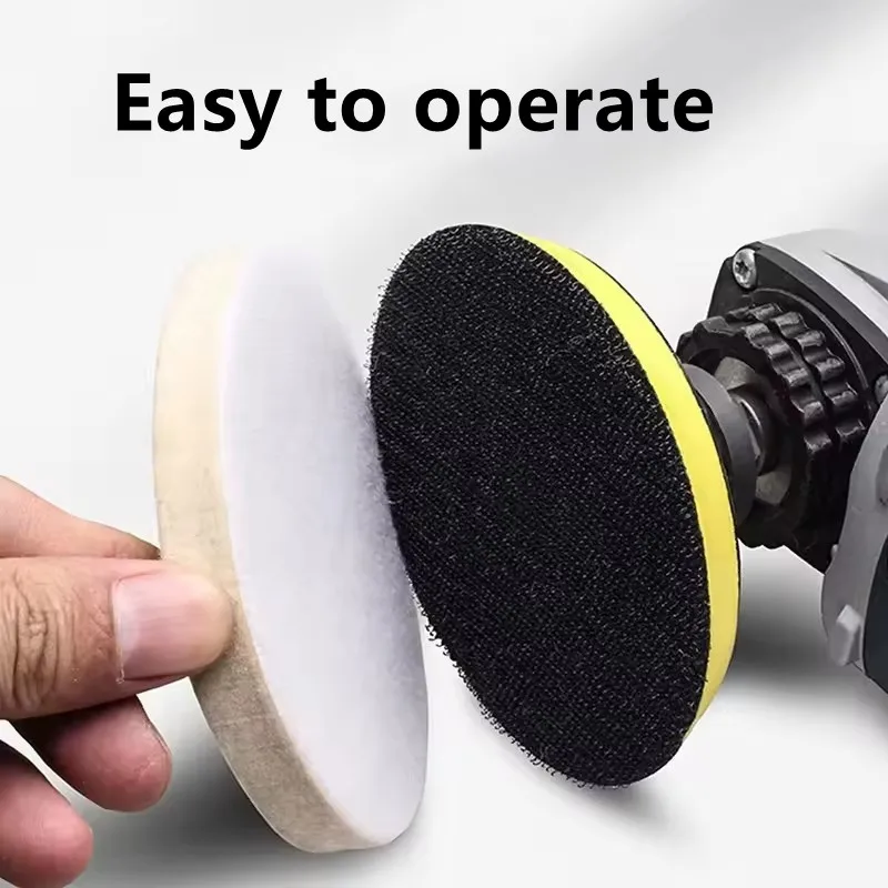 لوحة تلميع ورأى الصوف 75 مللي متر 100 مللي متر 125 مللي متر 150 مللي متر 180 مللي متر عجلة ل M10 M14 الزجاج الفولاذ المقاوم للصدأ البولندية أداة إصلاح الخدوش