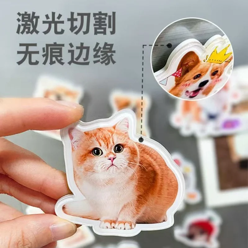 5pcs/set Personalized Picture Fridge Refrigerator Magnets for Kitchen Custom Acrylic Magnetic Stickers Home Decor Gifts 6cm