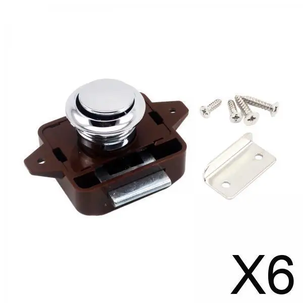 

Drawer Knob Cabinet Lock Keyless Push Button Latch Removable Lock Nut Kit for RV Camper Van Yacht Accessories