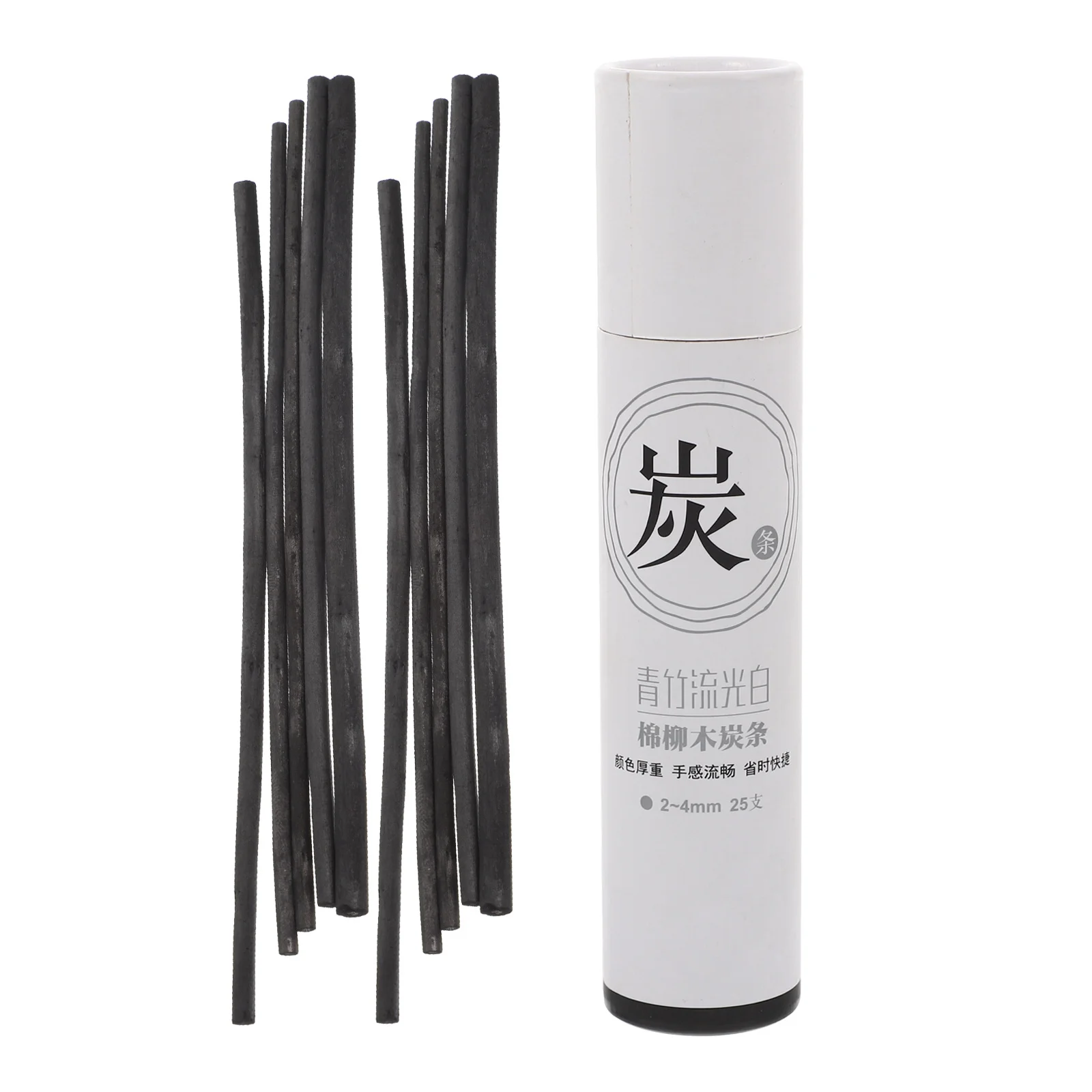 

25pcs Charcoal Drawing Sticks Willow Compressed Pencils for Students Teens Adults Art Sketching Shading Tools Painting