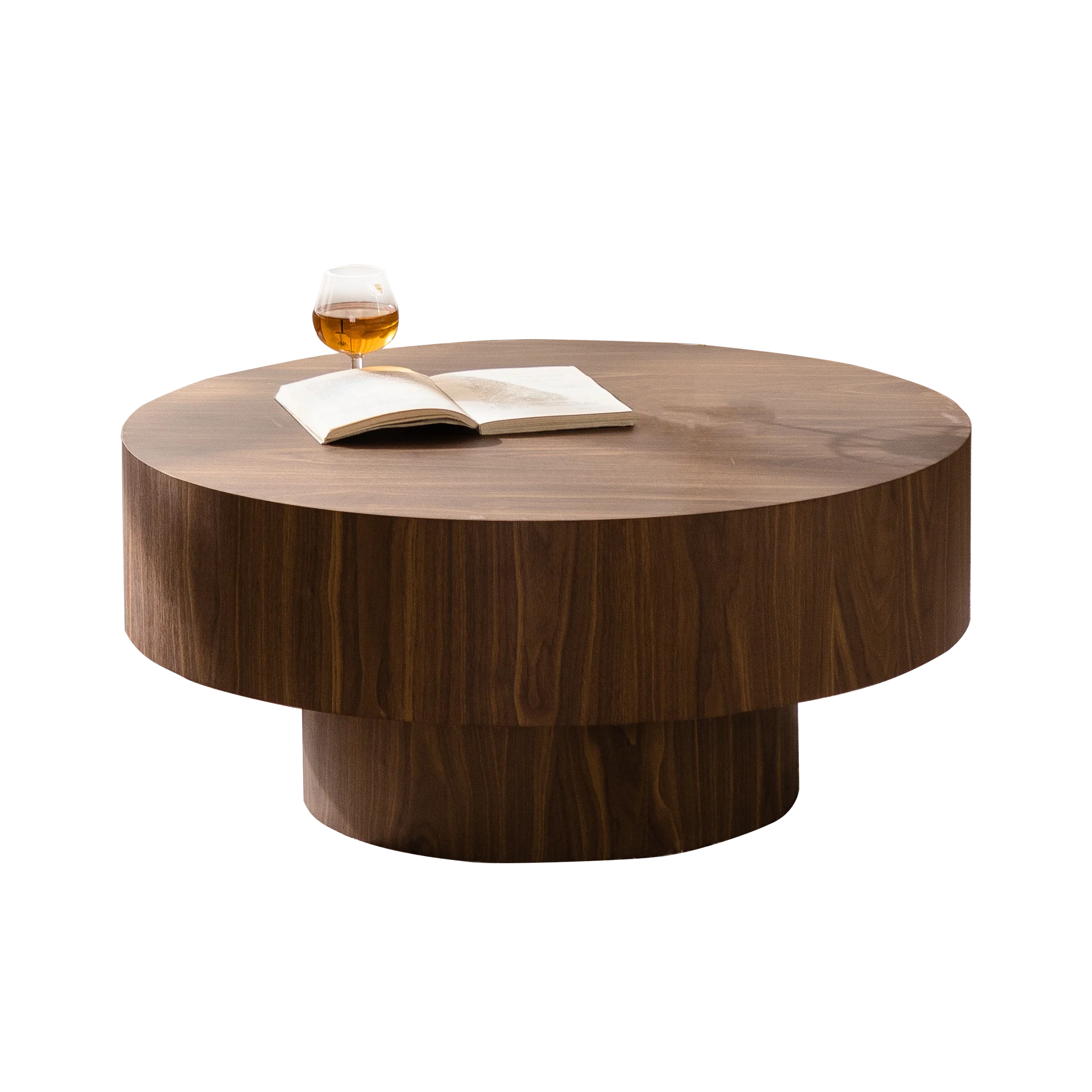 

#Durable Modern Round Wood Coffee Table For Living Room Furniture Bedroom Dining