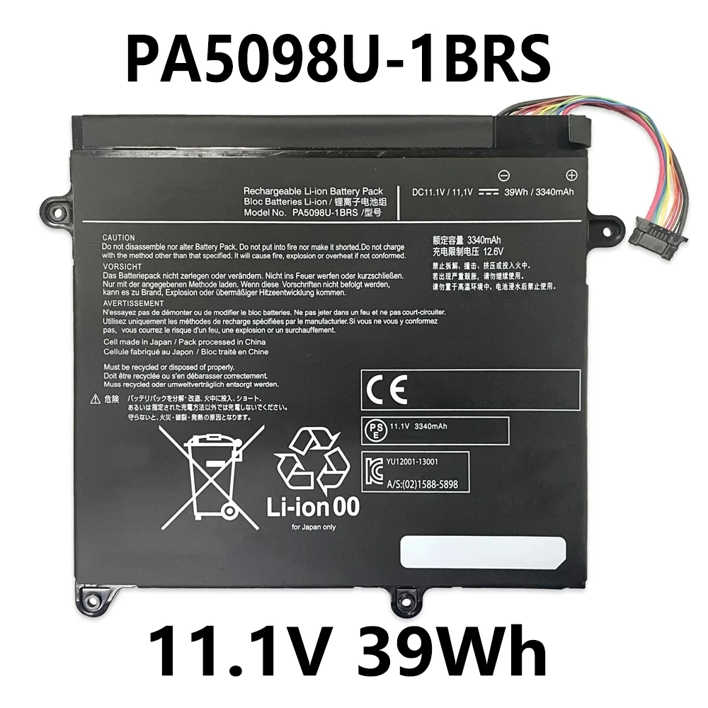 PA5098U-1BRS 11,1 V 39Wh batería del ordenador portátil para Toshiba Portege Z10T Z10T-A Z10T-A1102l Z10T-A203 W310-108 WT310-106 ﻿