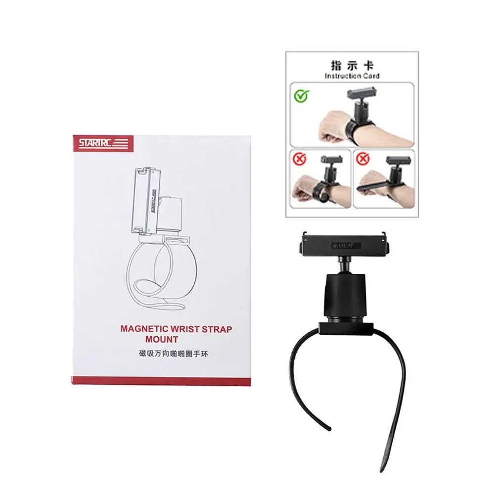 For Insta Go3/Go3s Wrist Bracket 360° Rotating Joint Armlet Wrist Band Hand Strap Mount Camera Accessories Black