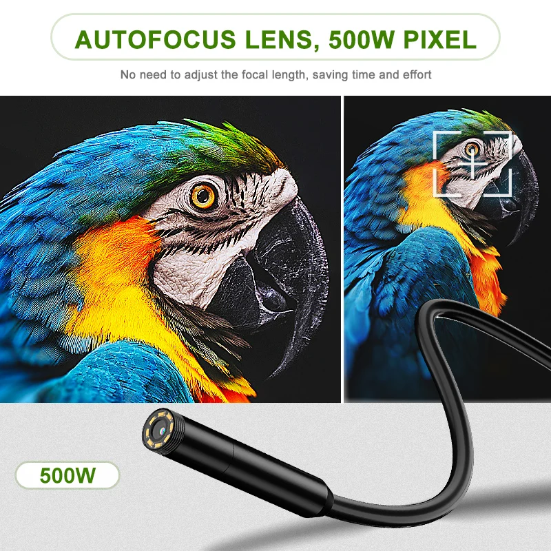 4.3'' IPS Screen Borescope Single Dual Triple Lens 1080P HD IP67 Endoscope 1920P Autofocus Camera Split Design Inspection Camera