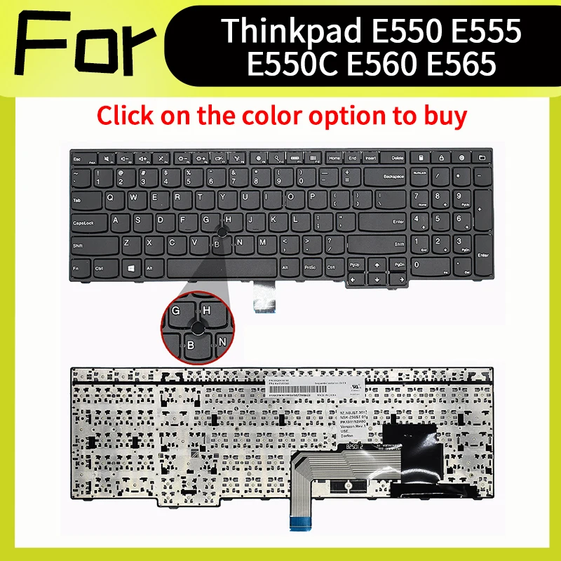 米国交換用キーボード Thinkpad E550 E555 E550C E555C E560 E560p E560C E565C E565用