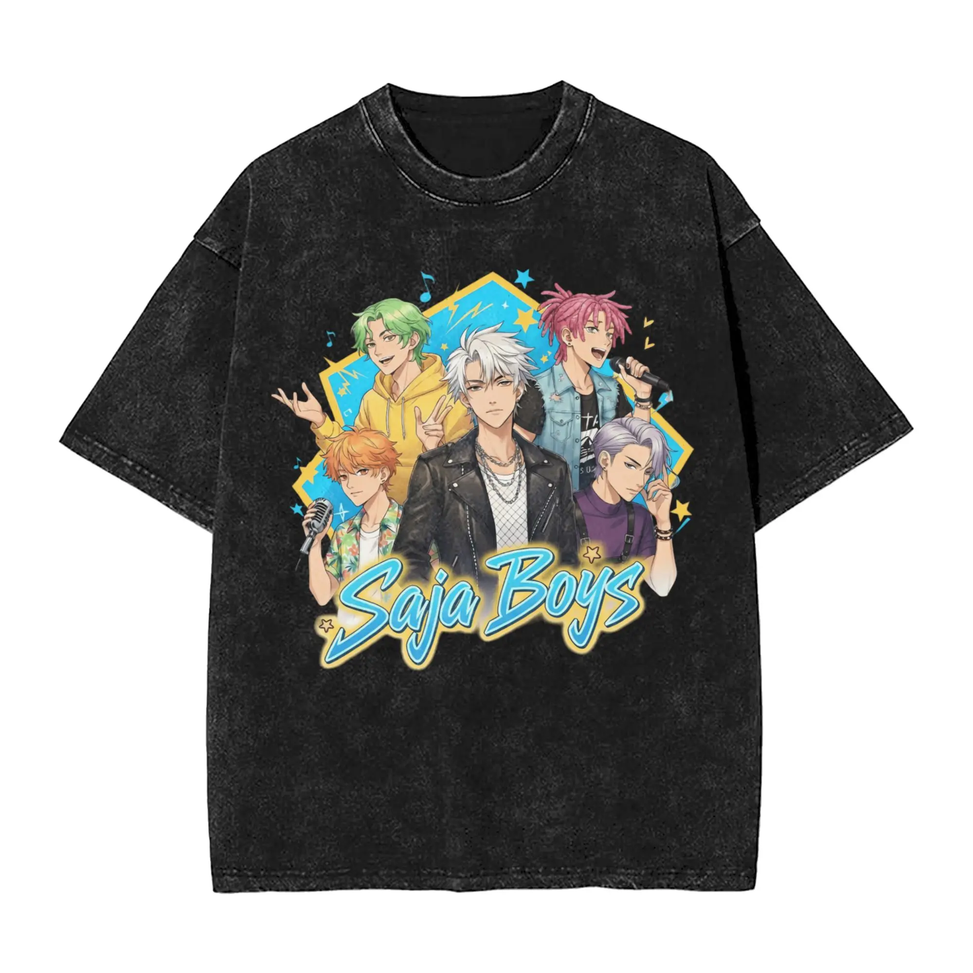 

Kpop Demon Hunters аниме Saja футболка для мальчиков модные футболки с короткими рукавами базовые топы пляжные повседневные удобные футболки больших размеров