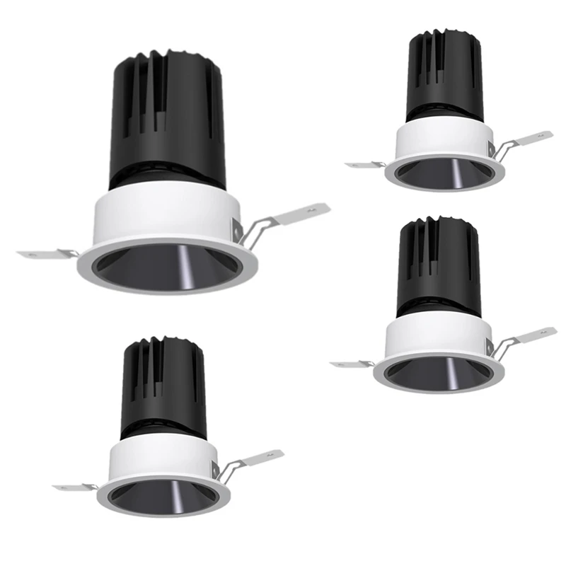 

Deep Cup Spotlight Adjustable Angle Recessed Light 10W Round Aluminum Alloy Recessed Lights Opening 75Mm White Light 6000K