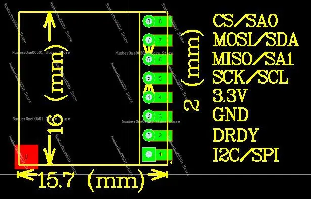 RM3100 High Precision 3-axis Magnetic Field Meter 13104 13156 13101 Magnetic Field of an Electronic Compass