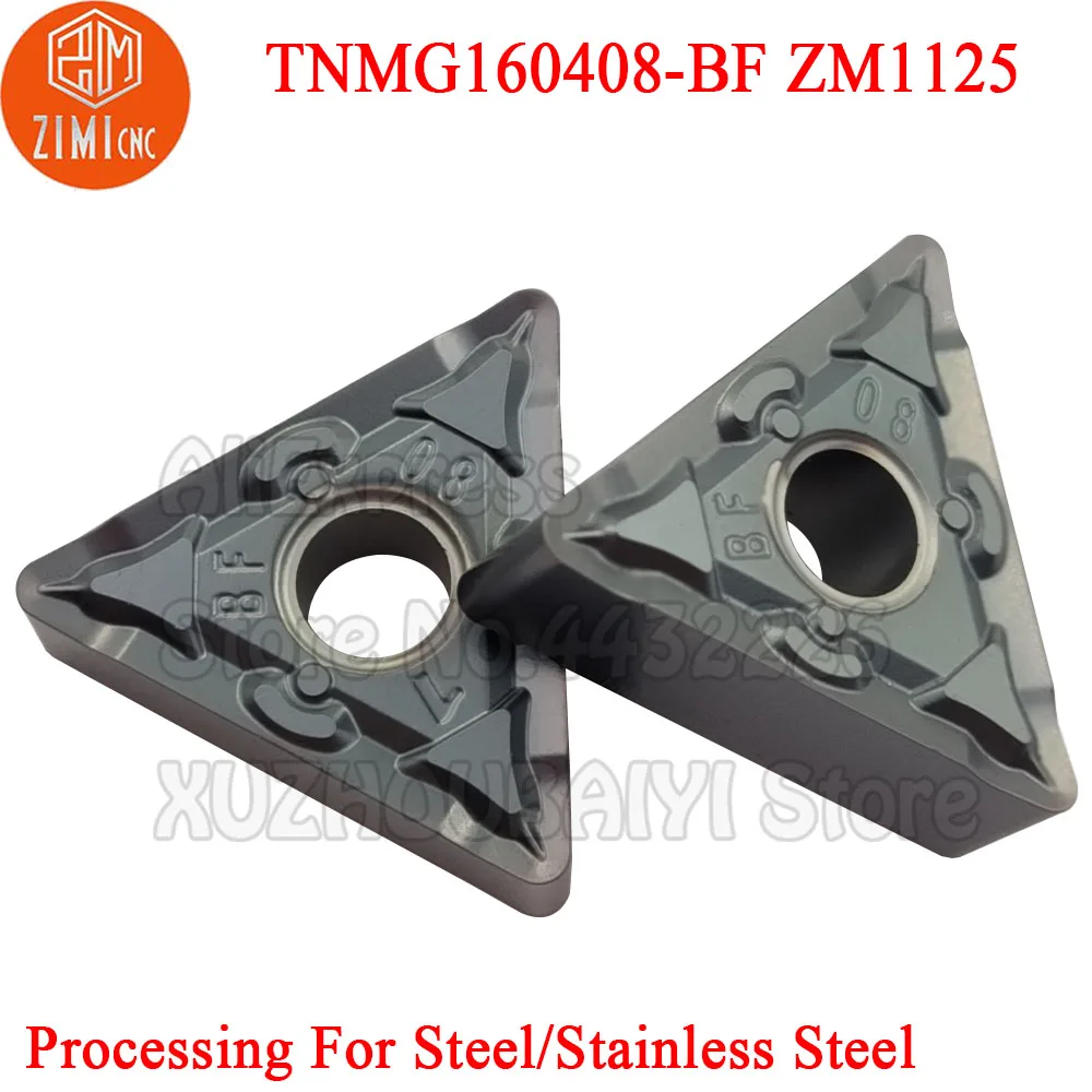 10 قطعة TNMG160408-BF ZM1125 TNMG160408 BF ZM1125 TNMG 160408 كربيد إدراج تحول أدوات القاطع مخرطة شفرة لالفولاذ المقاوم للصدأ
