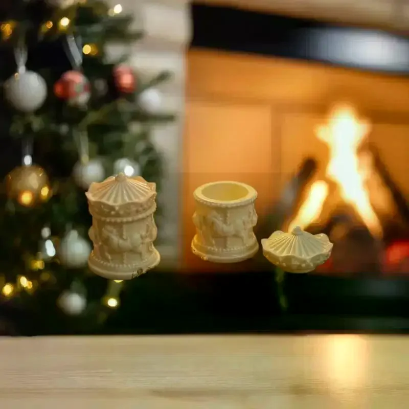 1Pcs 인형 집 미니어처 회전목마 미니 스토리지 박스 모델 인형 집 액세서리 커피 스토리지 케이스 홈 인테리어 장난감