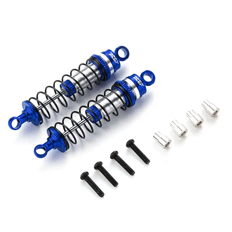 RCGOFOLLOW Aluminum Front Rear Damper Suspension Arm Rear Axle Assembly Kits for Traxxas Latrax Teton 1/18 RC Upgrade Blue