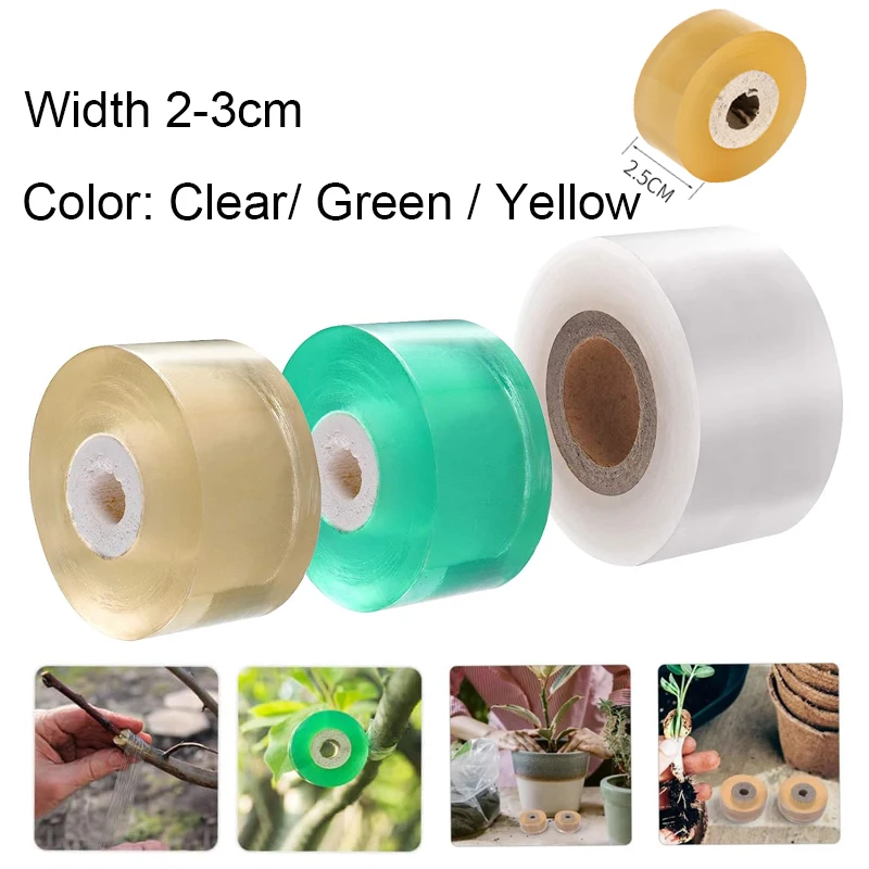 

Width 2/2.5/3cm PE grafting tape film self-adhesive garden trees, plant seedlings, vine tomato grafting accessories stretchable