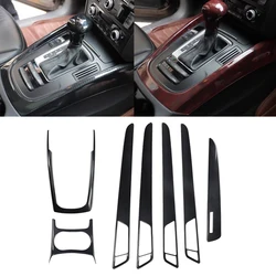 LHD RHD Car Console Armrest Gear Shift Decoration Frame Cover Trim Carbon Fiber Color Interior Accessories For Audi Q5 2010-2016