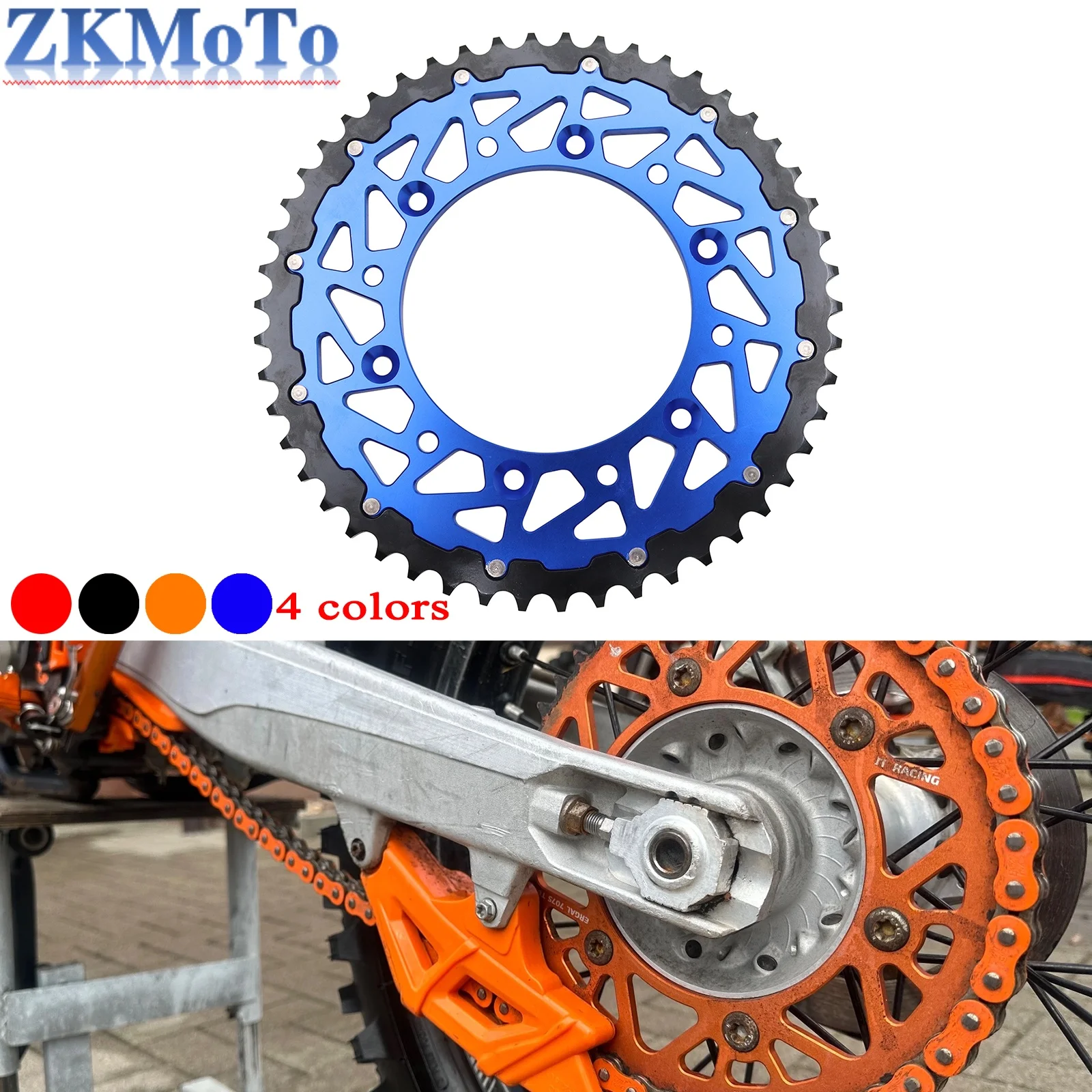 

50T 52T Motorcycle Rear Chain Sprocket For KTM EXC EXCF SX SXF XC XCF XCW XCFW SMR 125 150 200 250 300 350 400 450 520 525 530