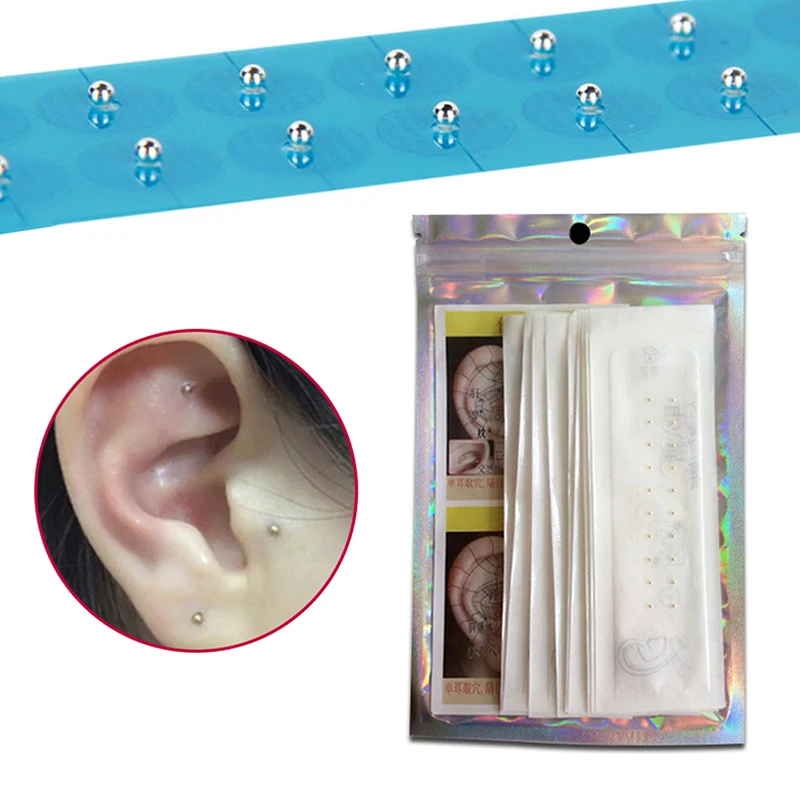 

100/200Pcs Transparent Ear Point Stickers Ear Pressure Stick Acupuncture Magnetic Beads Auricular Ear Stickers Massage