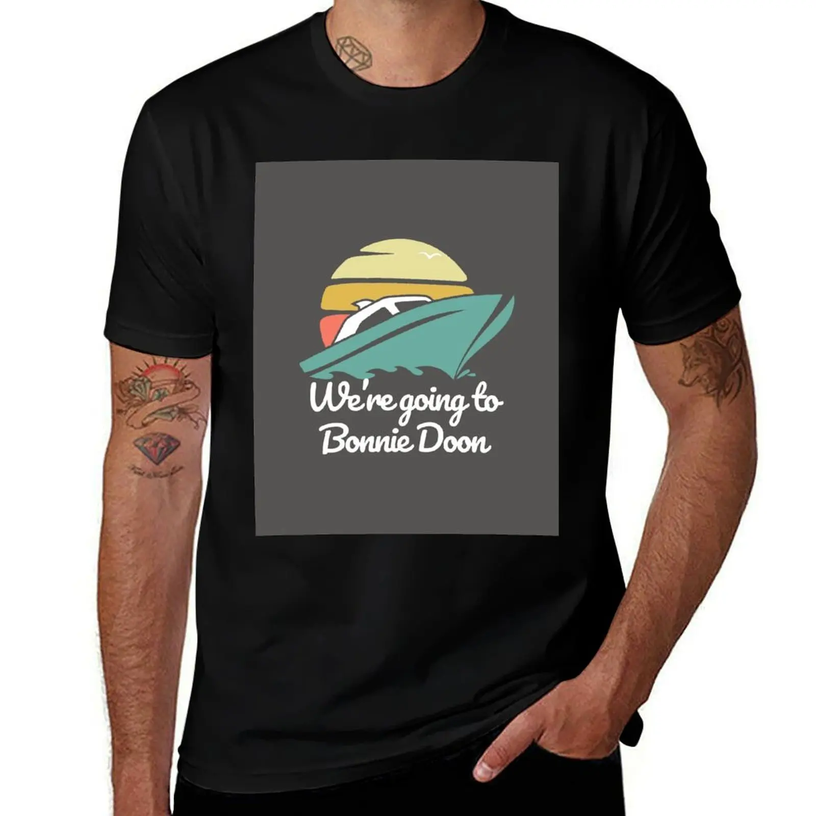 We're going to Bonnie Doon design retro T-Shirt summer tops shirts graphic tees t shirt men