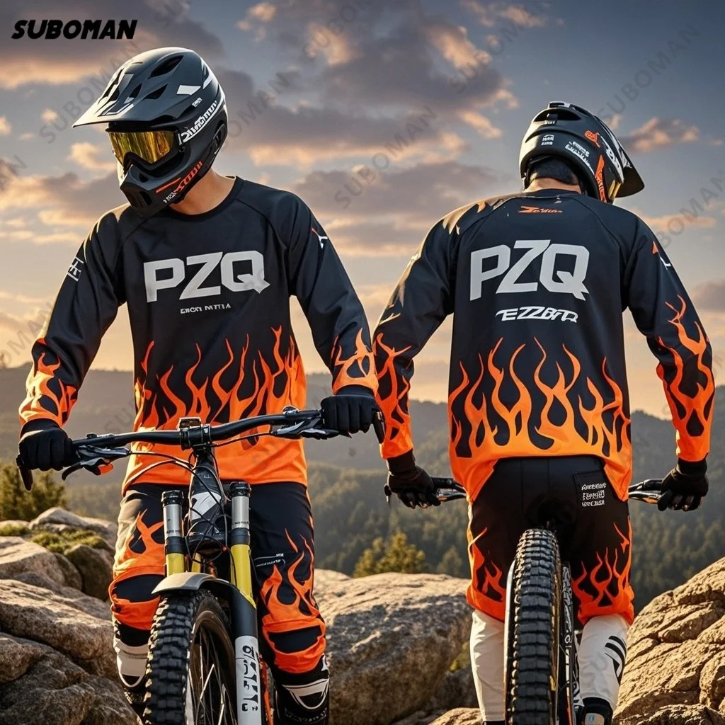 

Новые трикотажные изделия для мотокросса PZQ, трикотажные изделия для гонок на мотоциклах, одежда для бездорожья, одежда для горного велосипеда, трикотажные изделия для скоростного спуска, футболка BMX