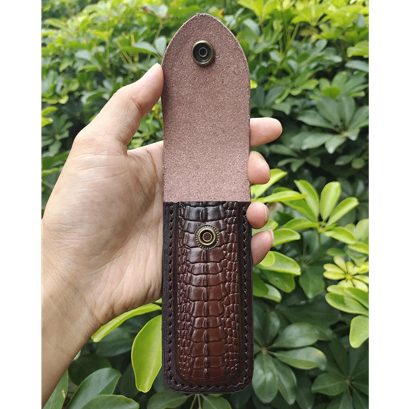 Handmade Knife Genuine Leather Cover Scabbard For 91/111MM Outdoor Folding Tool Storage Case Hunter Standard Farmer Shell