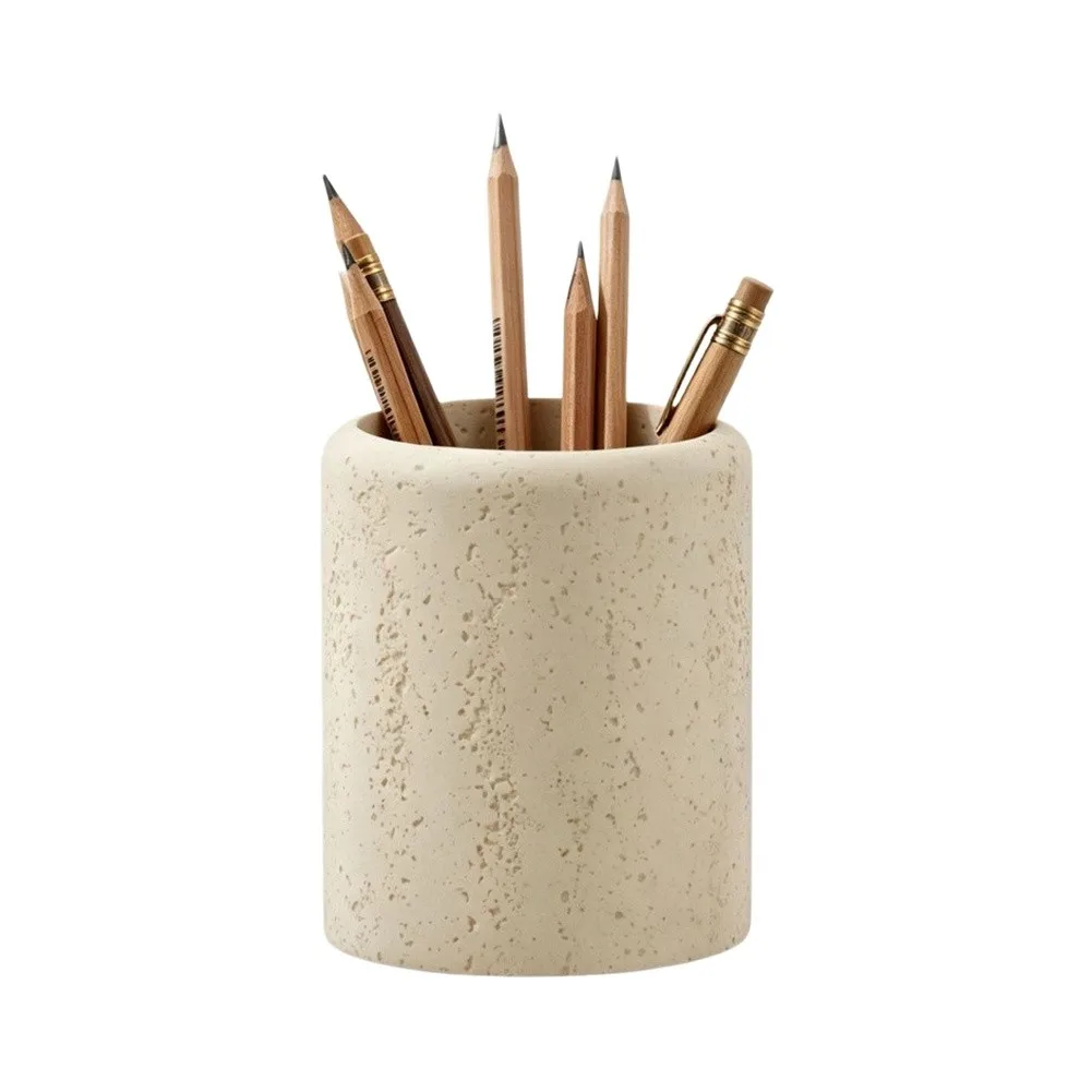 Travertine Writing Tool HolFor Der for Contemporary Interiors Combining Material Authenticity anFor D Clean Silhouette
