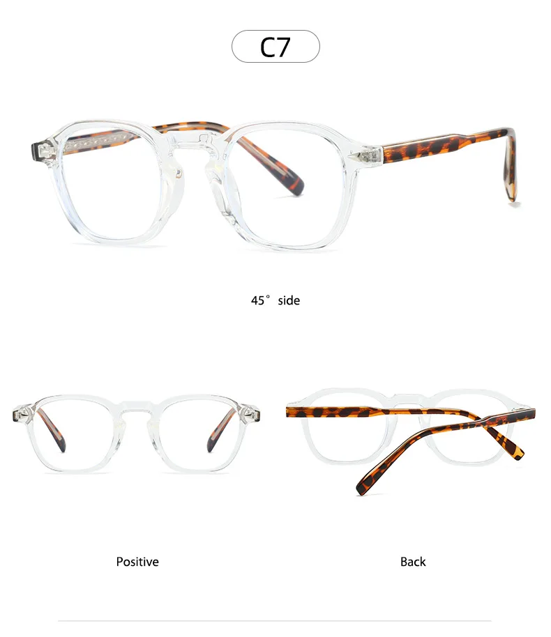 Premium Anti-Blaulicht-Brille für Männer und Frauen Retro Dicker Quadratischer Rahmen TR90 Leichtgewichtige Computerbrille Modische Brillen – Detail 19