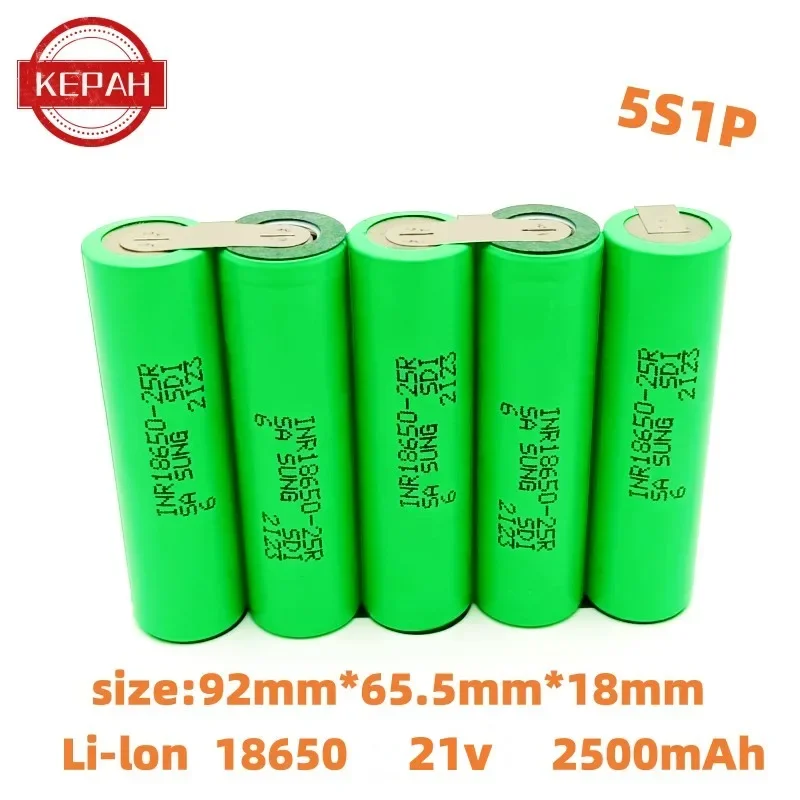 Batterie aste articulation lon pour tournevis électrique, perceuse, 2S1P ~ 6S1P, 2500mAh, 7500mAh, 18650, 25R, 7.4V ~ 25.2V