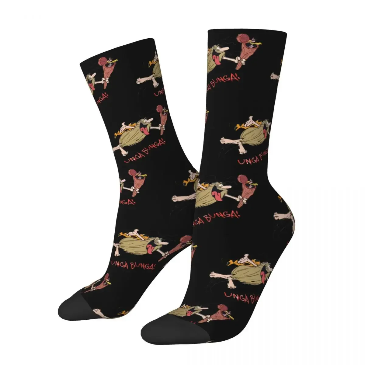 Captain Caveman Cavey Socks Men's Women's Polyester Casual Socks Novelty Spring Summer Autumn Winter Middle Tube Socks Gift