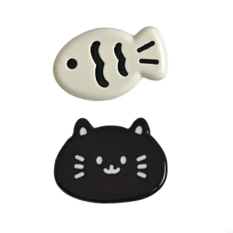 

A3PB Cartoon Cats Hair Accrsories с рыбными узорами в смоловой залив.