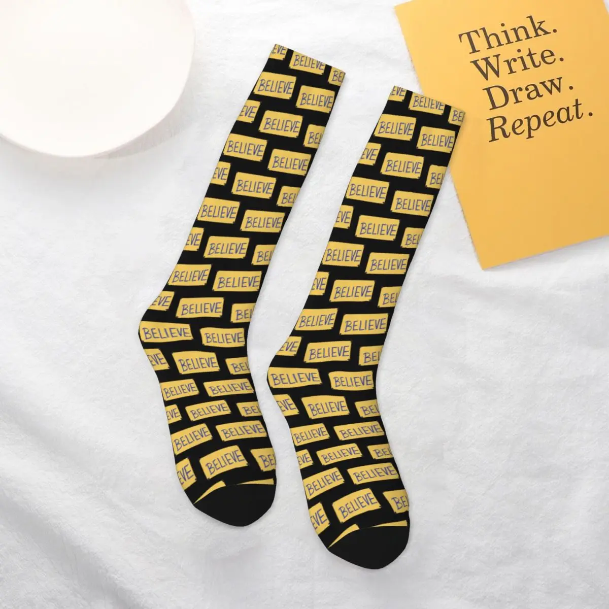 

All Seasons Ted Lasso-Believe Socks Harajuku Crew Socks Funny Stockings for Men Women