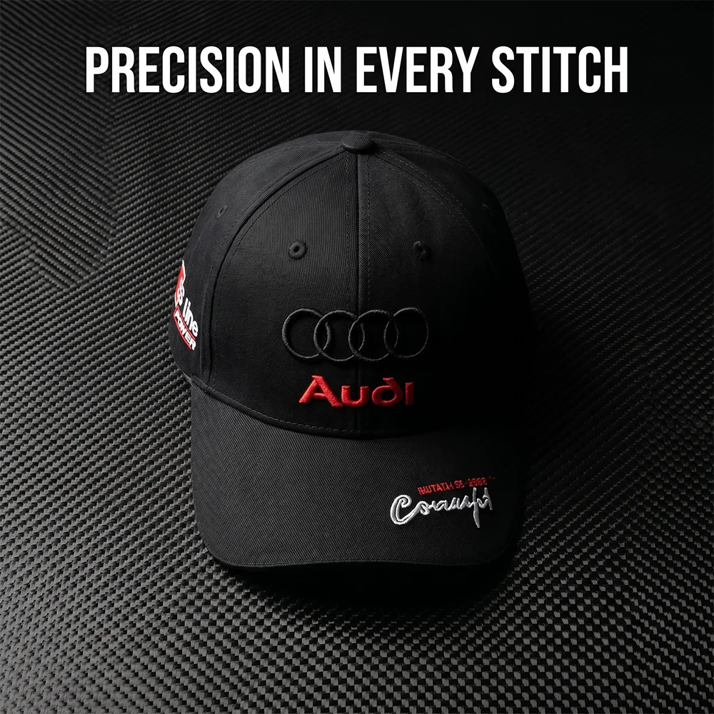 Car Baseball Cap Cotton Embroidered Snapback Suitable For DAudi Sline A4 A1 A3 A6 A5 A7 A8 Q3 Q5 Q7 Outdoor Sports F1 Racing Hat view 4