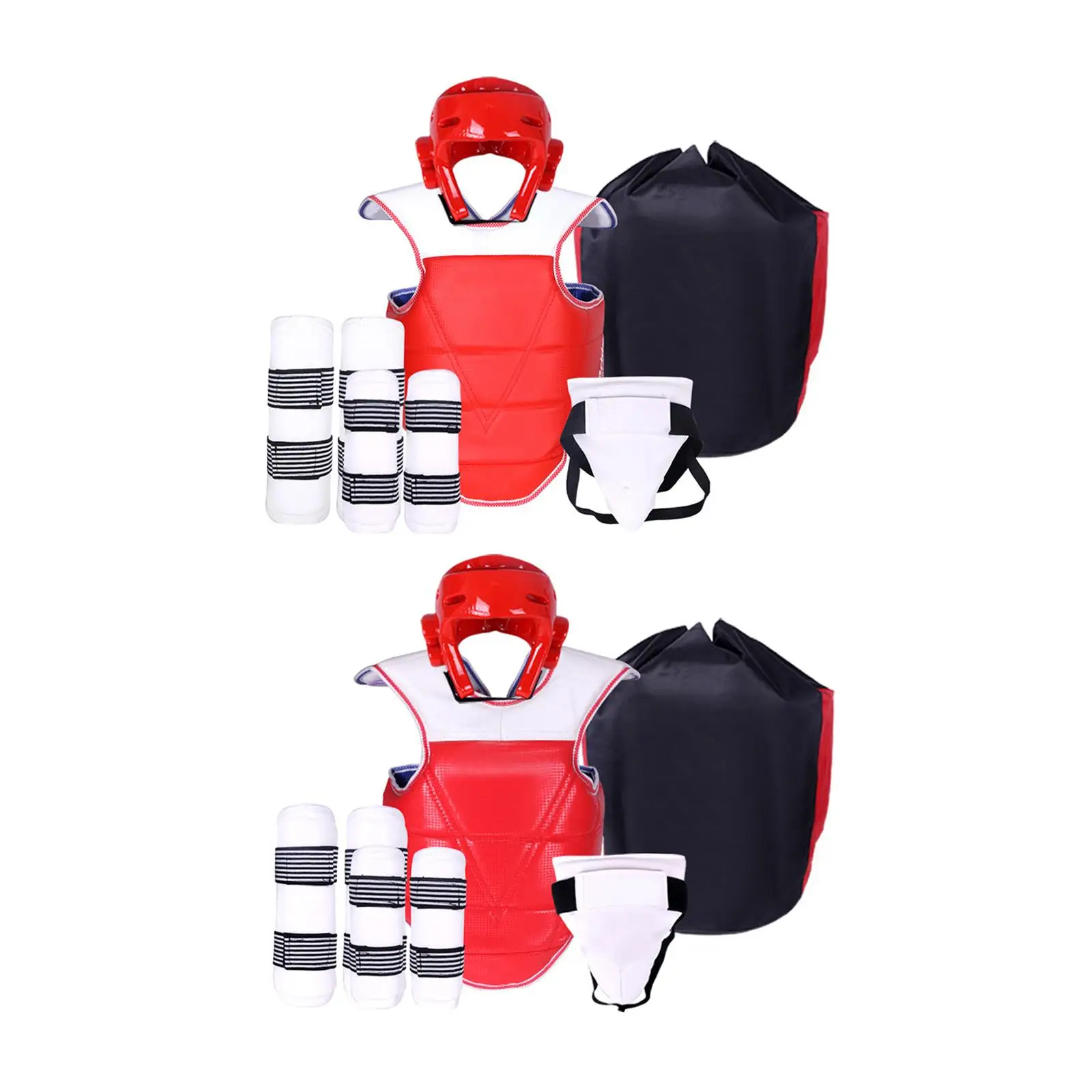 Taekwondo Protective Gear Set Groin Guard Taekwondo Uniform Set for Home, Gyms