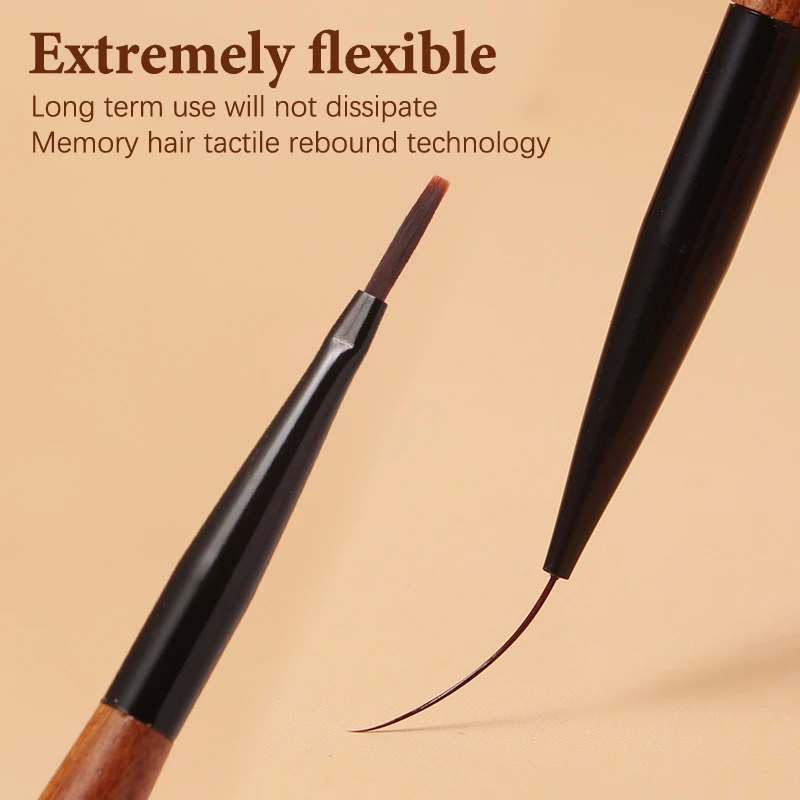 Pennello per nail art Checker Legno di sandalo Disegno per unghie Pittura Pennello a linea lunga Pennelli per pittura per nail art Strumenti per manicure di design fai-da-te