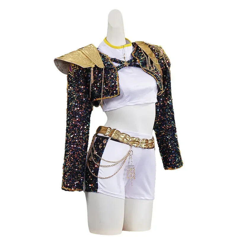 

JIT01 Kids Girls Kpop Demon Hunters Rumi Mira Cosplay Huntrix Costume For Child Uniform Set Roleplay Outfits Halloween CarnHj@1
