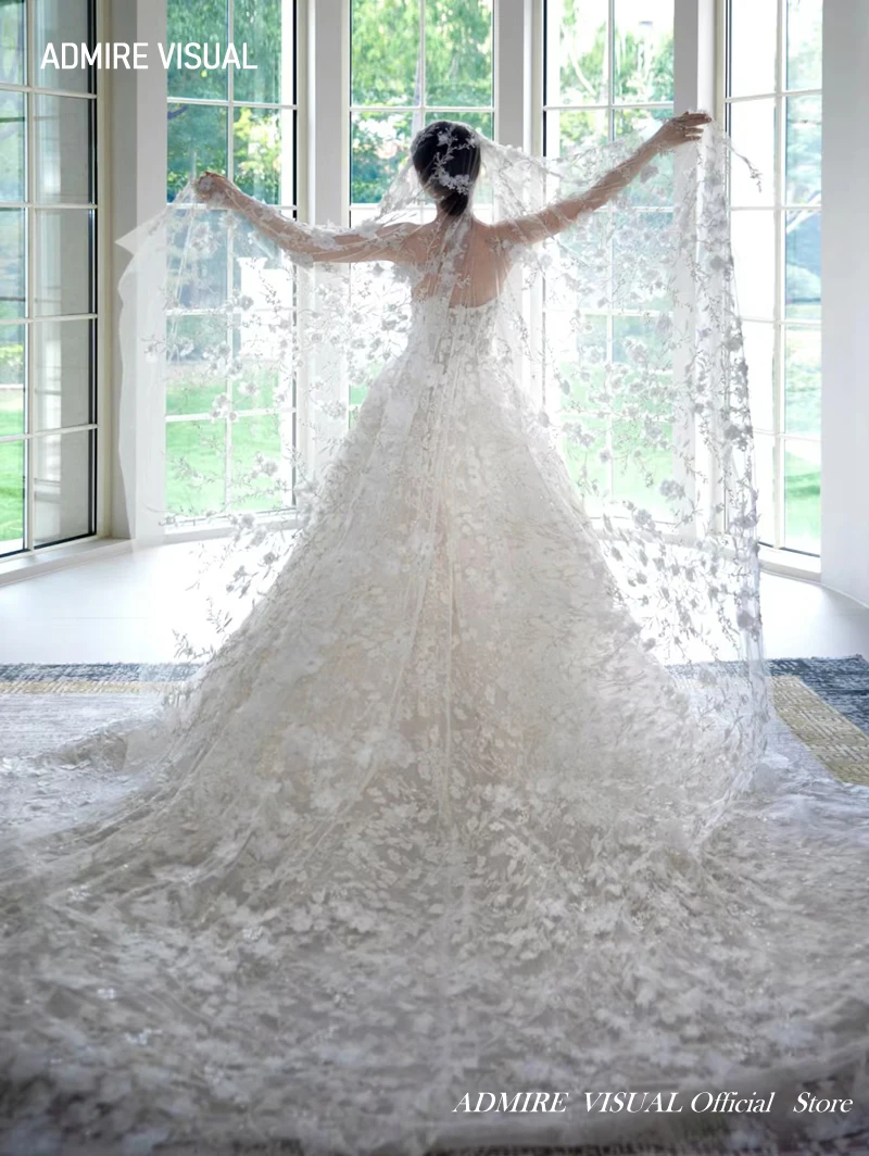 Robe de mariée en dentelle avec appliques pour la mariée, robe de Rh, chérie, décolleté de la présidence, sur mesure, plus une robe éducative