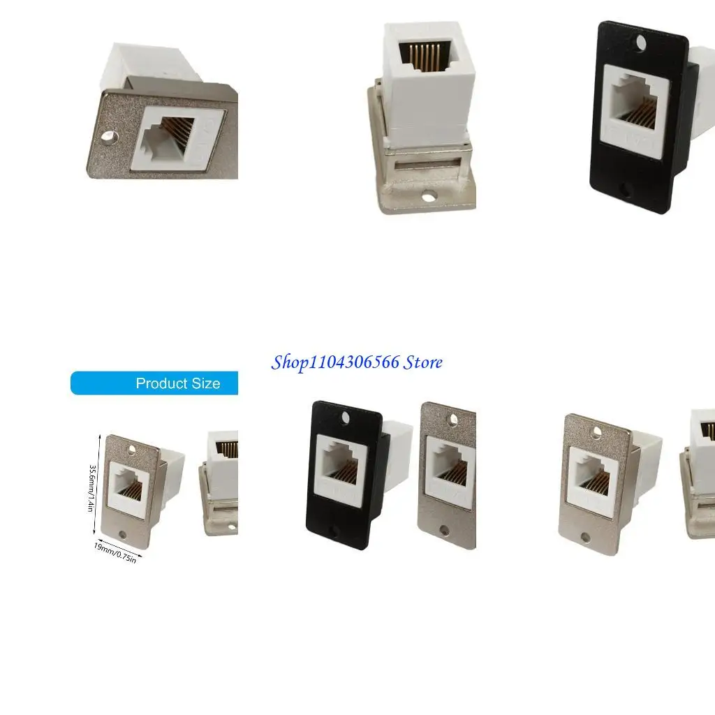 02DD RJ12 6P6C Panel Mount Phone Sockets With Gold Plateds Contacts For Industrial Controls Systems