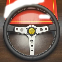 Universal Drift 350mm MOMO PROTOTIPO Racing Steering Wheel Car Leather JDM MOMO Steering Wheel Volantes For VW HONDA TOYOTA BMW